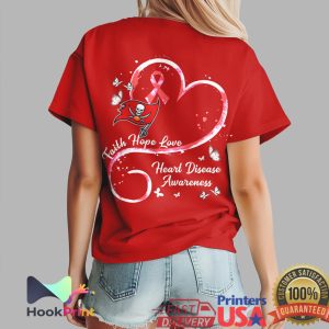 Tampa Bay Buccaneers Heart Disease Awareness Faith Hope Love Bucs Fan T Shirt Tampa Bay Buccaneers Heart Disease Awareness Faith Hope Love Bucs Fan T Shirt