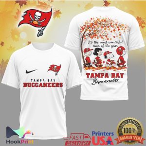 Tampa Bay Buccaneers Peanuts Snoopy Autumnal Most Wonderful Time T Shirt