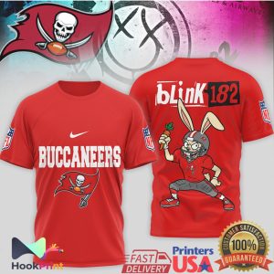 Tampa Bay Buccaneers x Blink 182 Bunny Mascot Punk Rock NFL T Shirt Tampa Bay Buccaneers x Blink 182 Bunny Mascot Punk Rock NFL T Shirt