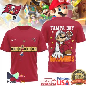 Tampa Bay Buccaneers x Super Mario Bros Retro Football T Shirt
