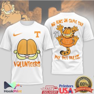 Tennessee Volunteers Garfield No King On Game Day My Pet Rules T Shirt