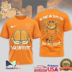 Tennessee Volunteers Garfield No King On Game Day My Pet Rules T Shirt