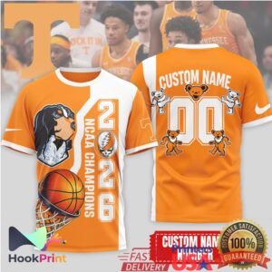 Tennessee Volunteers NCAA Basketball Champions 2026 Grateful Dead Dancing Bears Custom Name Fans T Shirt Tennessee Volunteers NCAA Basketball Champions 2026 Grateful Dead Dancing Bears Custom Name Fans T Shirt