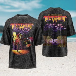 Testament An Evening With Tour 2025 Vintage Mineral Wash T Shirt Testament An Evening With Tour 2025 Vintage Mineral Wash T Shirt