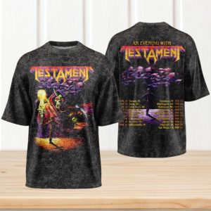 Testament An Evening With Tour 2025 Vintage Mineral Wash T Shirt