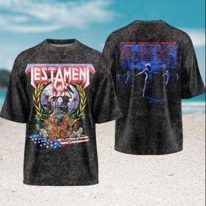 Testament Band Practice What You Preach 2025 Tour Vintage Wash T Shirt Testament Band Practice What You Preach 2025 Tour Vintage Wash T Shirt