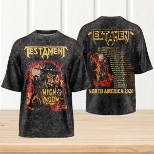 Testament High Noon North America 2026 Tour Cowboy Skull T Shirt