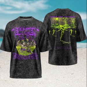 Testament Practice What You Preach 2025 Tour Purple Graphic T Shirt Testament Practice What You Preach 2025 Tour Purple Graphic T Shirt