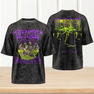 Testament Practice What You Preach 2025 Tour Purple Graphic T Shirt