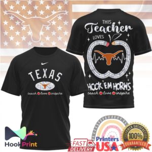 Texas Longhorns This Teacher Loves Hook ‘Em Horns Apple Heart Gift Men Women T Shirt Texas Longhorns This Teacher Loves Hook ‘Em Horns Apple Heart Gift Men Women T Shirt