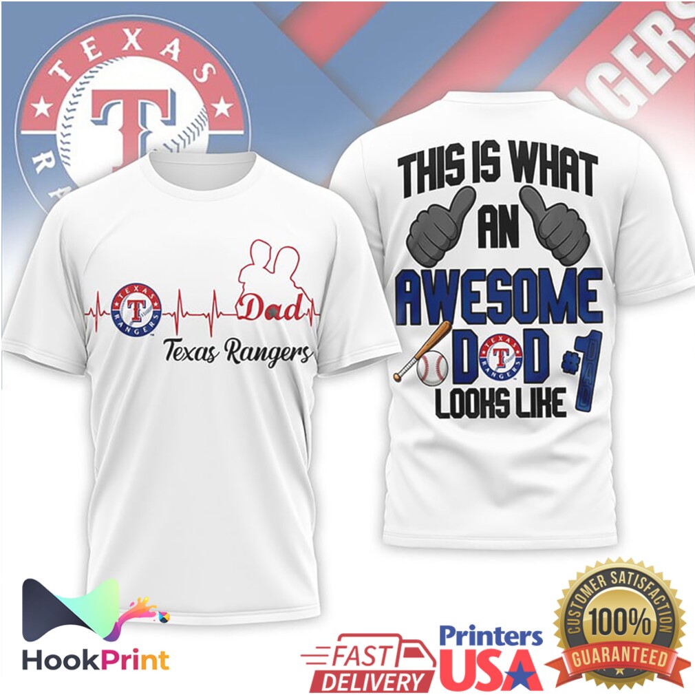 Texas Rangers MLB This Is What An Awesome Dad Looks Like T Shirt Texas Rangers MLB This Is What An Awesome Dad Looks Like T Shirt