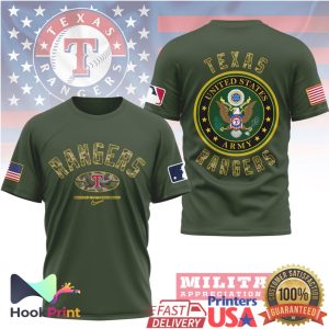 Texas Rangers Military Appreciation Night United States Army T Shirt Texas Rangers Military Appreciation Night United States Army T Shirt