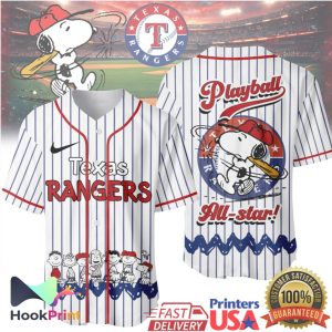Texas Rangers x Peanuts Snoopy All Star Baseball Jersey