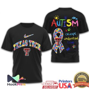 Texas Tech Red Raiders Autism Awareness Accept Understand Love T Shirt Texas Tech Red Raiders Autism Awareness Accept Understand Love T Shirt