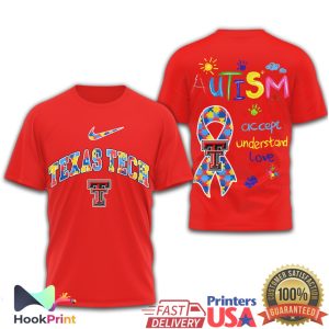 Texas Tech Red Raiders Autism Awareness Accept Understand Love T Shirt
