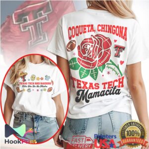 Texas Tech Red Raiders Feliz Dia De La Madre Rose Mamacita Women T Shirt