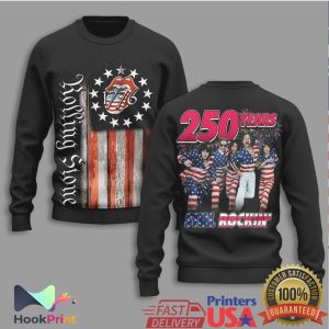 The Rolling Stones 250 Years Still Rockin’ American Flag T Shirt The Rolling Stones 250 Years Still Rockin’ American Flag T Shirt