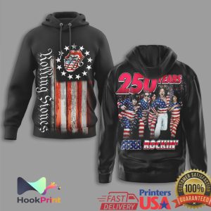 The Rolling Stones 250 Years Still Rockin' American Flag T Shirt