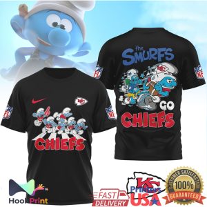 The Smurfs x Kansas City Chiefs NFL Custom Graphic T Shirt The Smurfs x Kansas City Chiefs NFL Custom Graphic T Shirt