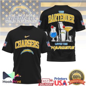 This Bartender Loves The Los Angeles Chargers NFL T Shirt
