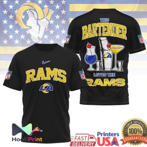 This Bartender Loves The Los Angeles Rams NFL T Shirt This Bartender Loves The Los Angeles Rams NFL T Shirt