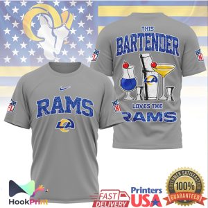 This Bartender Loves The Los Angeles Rams NFL T Shirt