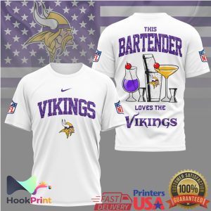 This Bartender Loves The Minnesota Vikings NFL T Shirt