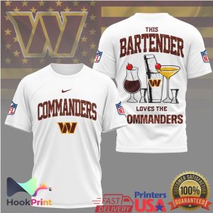This Bartender Loves The Washington Commanders NFL T Shirt