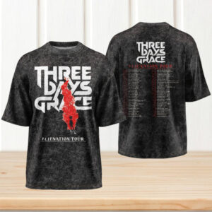 Three Days Grace Alienation Tour 2026 Mineral Wash Rock Music Fan T Shirt Three Days Grace Alienation Tour 2026 Mineral Wash Rock Music Fan T Shirt