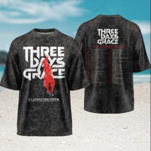 Three Days Grace Alienation Tour 2026 Mineral Wash Rock Music Fan T Shirt
