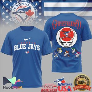 Toronto Blue Jays x Grateful Dead Stealie Logo T Shirt