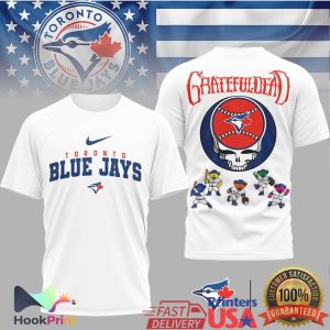 Toronto Blue Jays x Grateful Dead Stealie Logo T Shirt