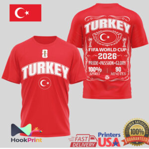 Turkey National Team FIFA rld Cup 2026 Pride Passion Glory T Shirt Turkey National Team FIFA rld Cup 2026 Pride Passion Glory T Shirt