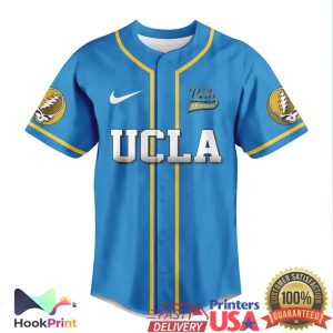 UCLA Bruins Grateful Dead Game After Game Baseball Jersey UCLA Bruins Grateful Dead Game After Game Baseball Jersey