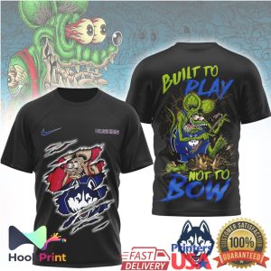 UConn Huskies Built To Play Not To Bow Custom Graphic T Shirt