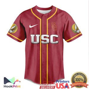 USC Trojans Grateful Dead Game After Game Baseball Jersey USC Trojans Grateful Dead Game After Game Baseball Jersey