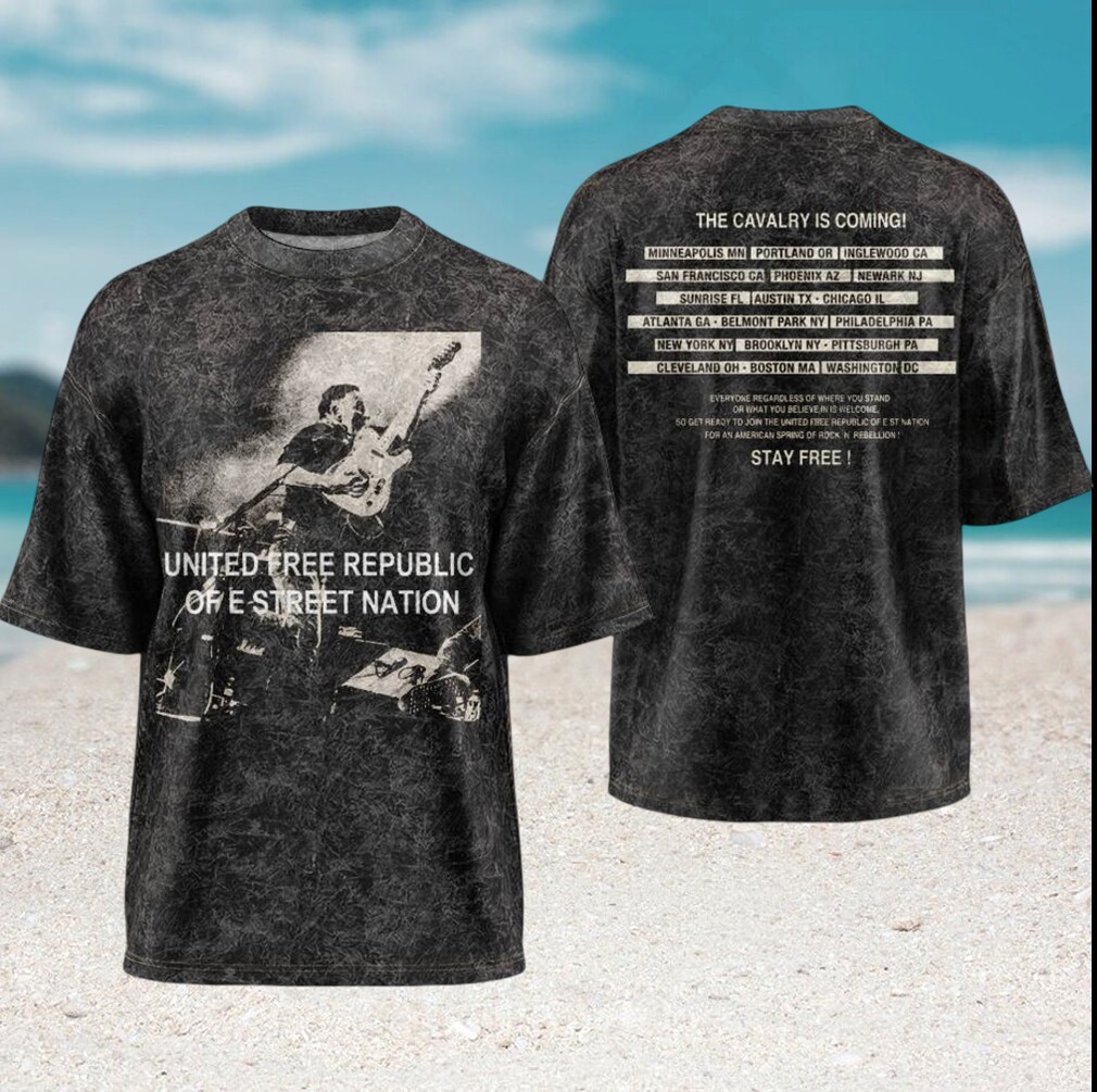 United Free Republic of E Street Nation Bruce Springsteen Photo T Shirt United Free Republic of E Street Nation Bruce Springsteen Photo T Shirt