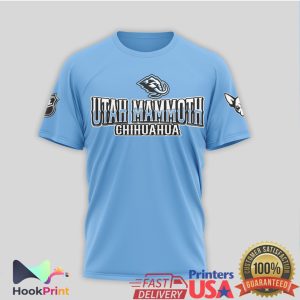 Utah Mammoth Chihuahua I Choose Violence Light Blue Graphic T Shirt