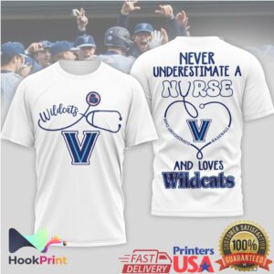 Villanova Wildcats Never Underestimate A Nurse Who Understands Baseball Fan Gift 2026 T Shirt