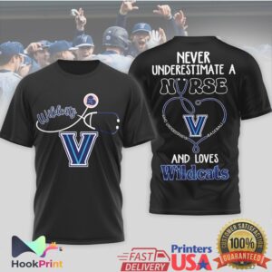 Villanova Wildcats Never Underestimate A Nurse Who Understands Baseball Fan Gift 2026 T Shirt