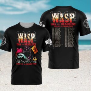 W.A.S.P. 1984 To Headless 2026 US Canada Tour Vintage Rock Concert Fans Men T Shirt
