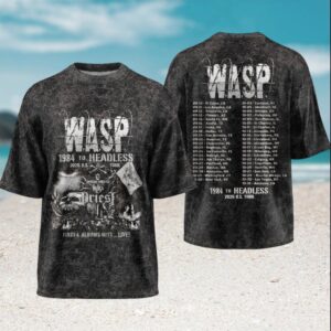 W.A.S.P. 1984 To Headless 2026 US Tour With KK Priest Vintage Distressed Rock T Shirt