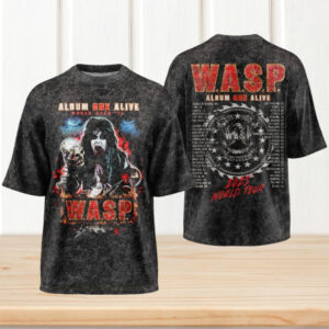 W.A.S.P. Album One Alive 2025 World Tour Retro Blackie Lawless Heavy Metal Fans T Shirt W.A.S.P. Album One Alive 2025 World Tour Retro Blackie Lawless Heavy Metal Fans T Shirt