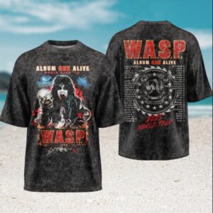 W.A.S.P. Album One Alive 2025 World Tour Retro Blackie Lawless Heavy Metal Fans T Shirt