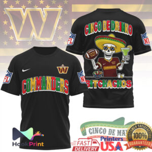 Washington Commanders Cinco De Mayo Drinking Skeleton 2026 Vintage Style Men Women Fans T Shirt