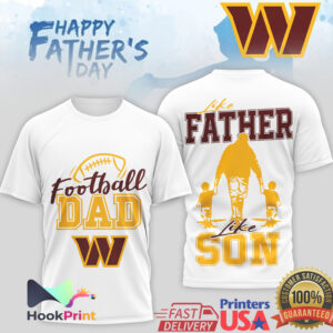 Washington Commanders Football Dad Like Father Like Son Happy Father’s Day Men’s Fan T Shirt Washington Commanders Football Dad Like Father Like Son Happy Father’s Day Men’s Fan T Shirt