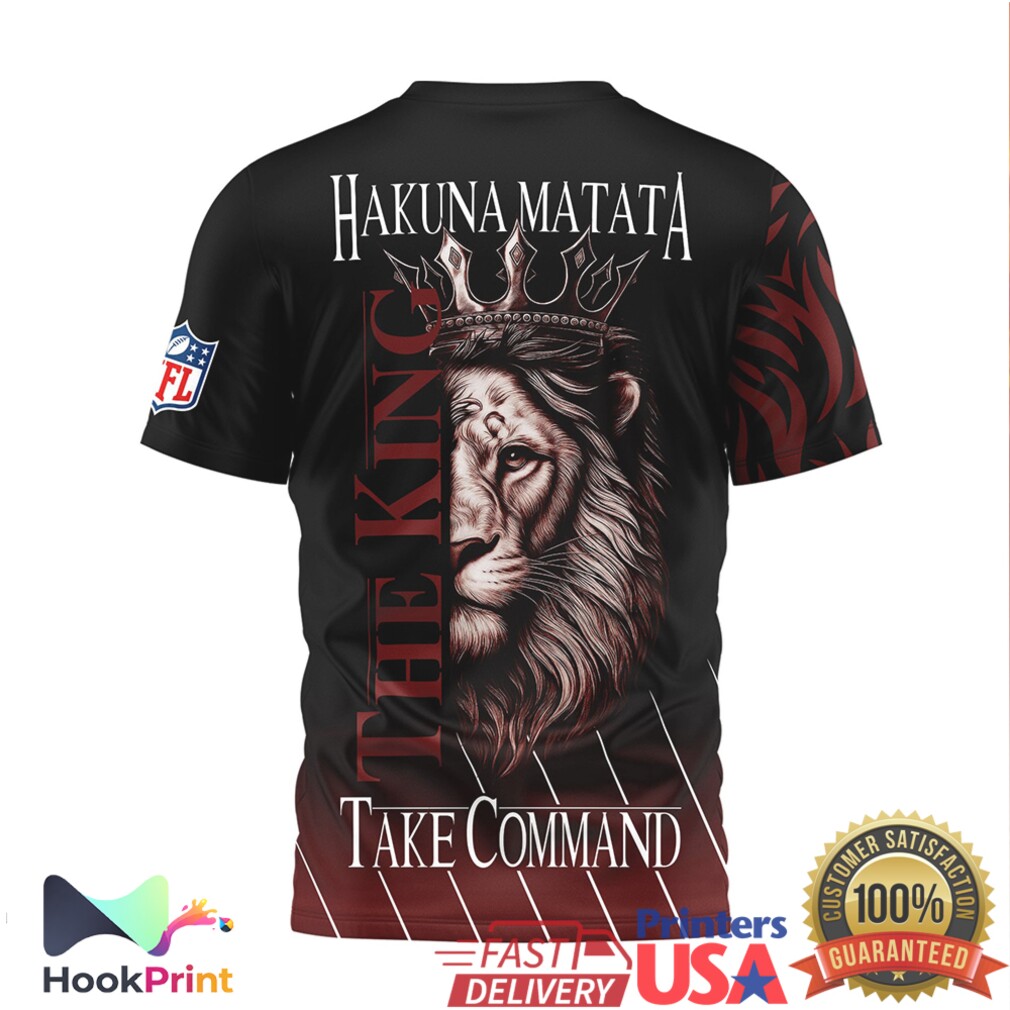 Washington Commanders Hakuna Matata Lion King Take Command NFL T Shirt Washington Commanders Hakuna Matata Lion King Take Command NFL T Shirt