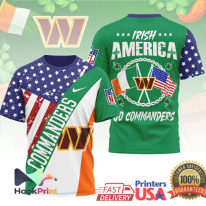 Washington Commanders Irish America St Patrick’s Day NFL Football Fans Green Vintage T Shirt Washington Commanders Irish America St Patrick’s Day NFL Football Fans Green Vintage T Shirt