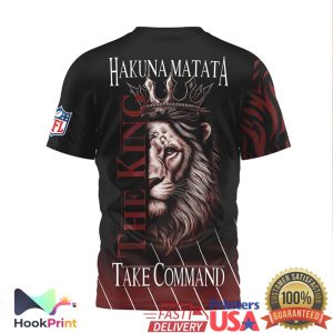 Washington Commanders Lion Hakuna Matata “Take Command” 3D T Shirt Washington Commanders Lion Hakuna Matata “Take Command” 3D T Shirt