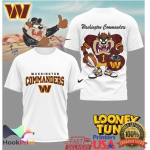Washington Commanders Looney Tunes Taz Football Graphic T Shirt